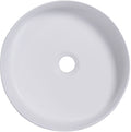 14" Round Sabine Ceramic Bathroom Vesse; Sink - Black or White Finish - Altair Design