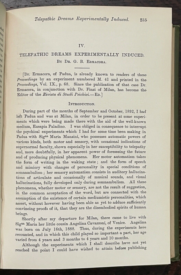 1895 - SOCIETY FOR PSYCHICAL RESEARCH - OCCULT SPIRITUALISM MAGIC GHOSTS PSYCHIC
