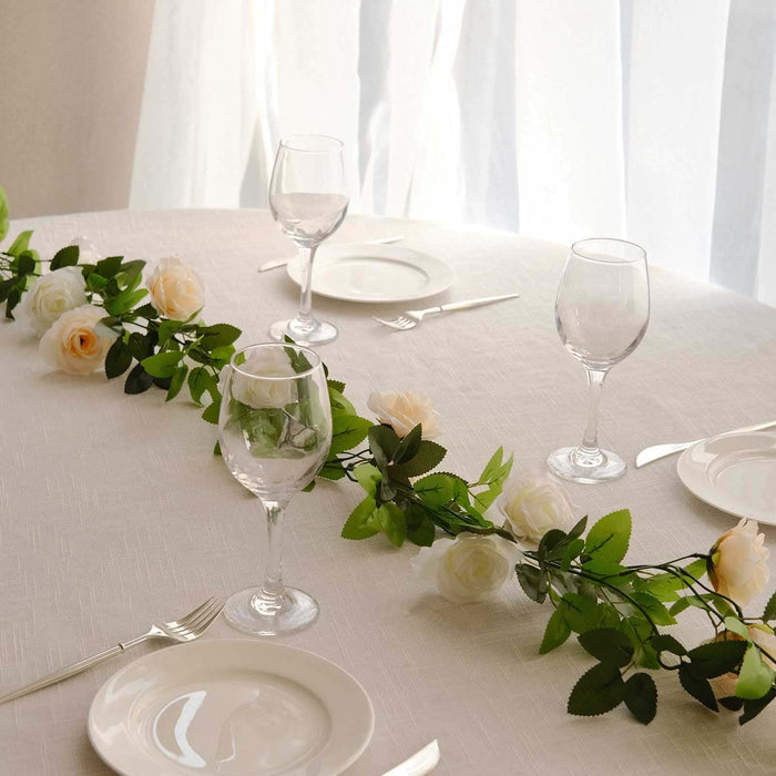 Elegant table setting with glassware and floral decor