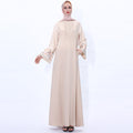 2020 Vintage A-Line Muslim Abaya Dress with Bell Sleeves