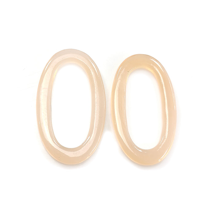 Peach Onyx Oval Cabochon