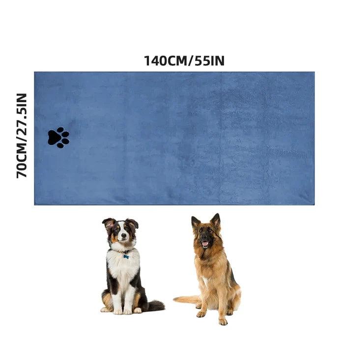 3 Size Options Microfiber Pet Bath Towel Embroidered Super Soft Absorbent Cat for Dogs Grooming Supplies Happy Tails Pet Shop Store