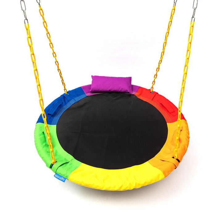 40" Saucer Swing - 700 lb Capacity, Weatherproof, Rainbow