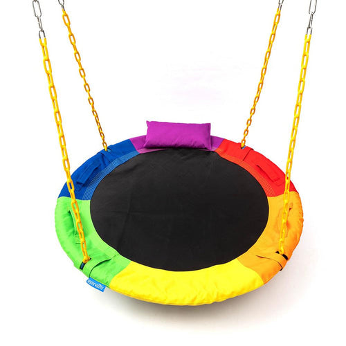 40" Saucer Swing - 700 lb Capacity, Weatherproof, Rainbow