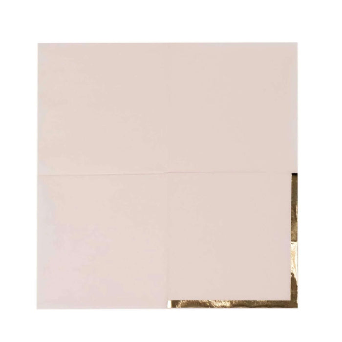Blush pink wrapping paper with gold foil corner accent #whtbkgd