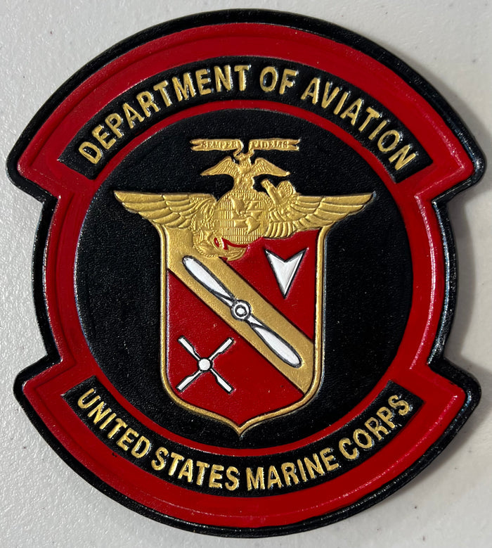 Officially Licensed USMC Department of Aviation Leather Patches (Pentagon)