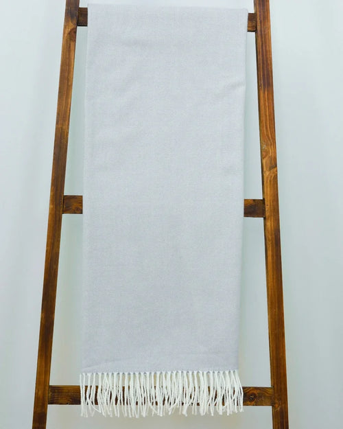 Adirondack Herringbone Throw - Pewter