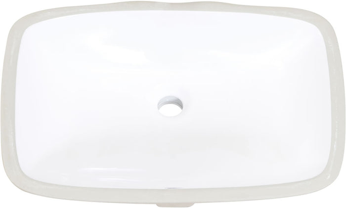 Aegean 20" Superellipse Rectangle White Finish Ceramic Undermount Sink - Altair Design