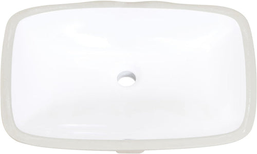 Aegean 20" Superellipse Rectangle White Finish Ceramic Undermount Sink - Altair Design