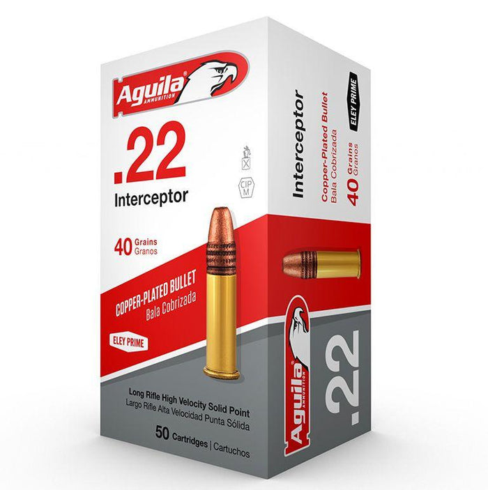 Aguila Ammunition 22 Long Rifle 40 Grain Plated Solid Point 50 Count