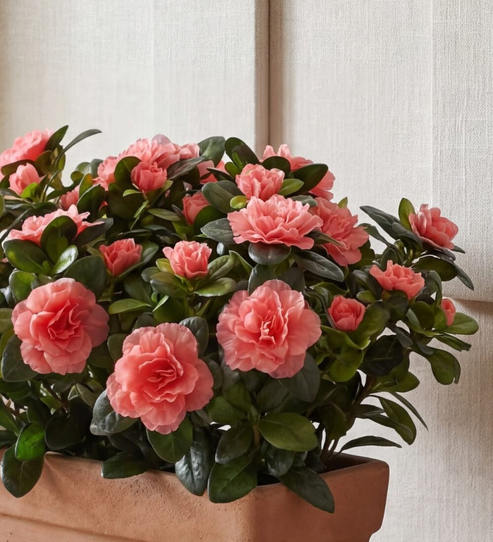 Artificial Azalea & Balcony Pot