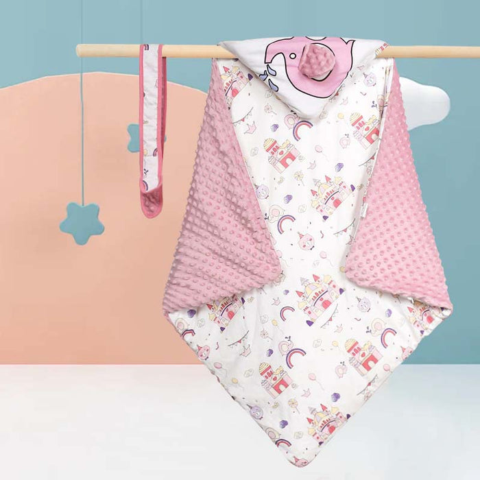B- 071 sweat cloth printed bravery -160g silk floss + pink peas-Rainbow Castle WFB / 90*90cm
