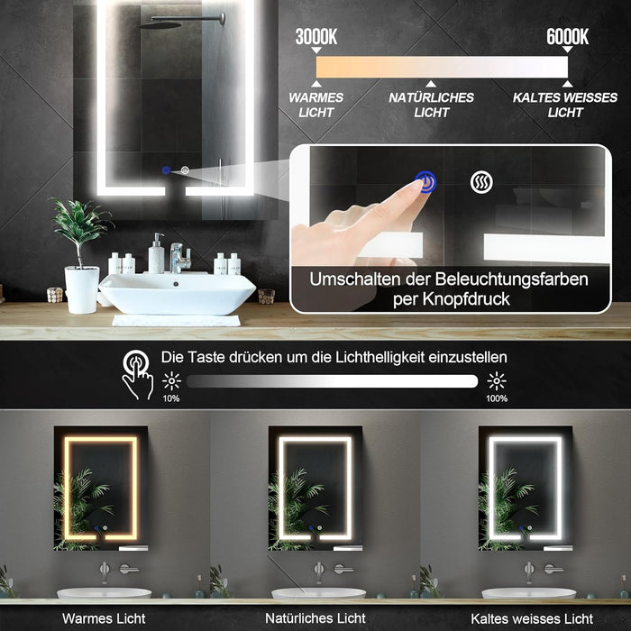 Badezimmer-Spiegelschrank mit LED-Beleuchtung