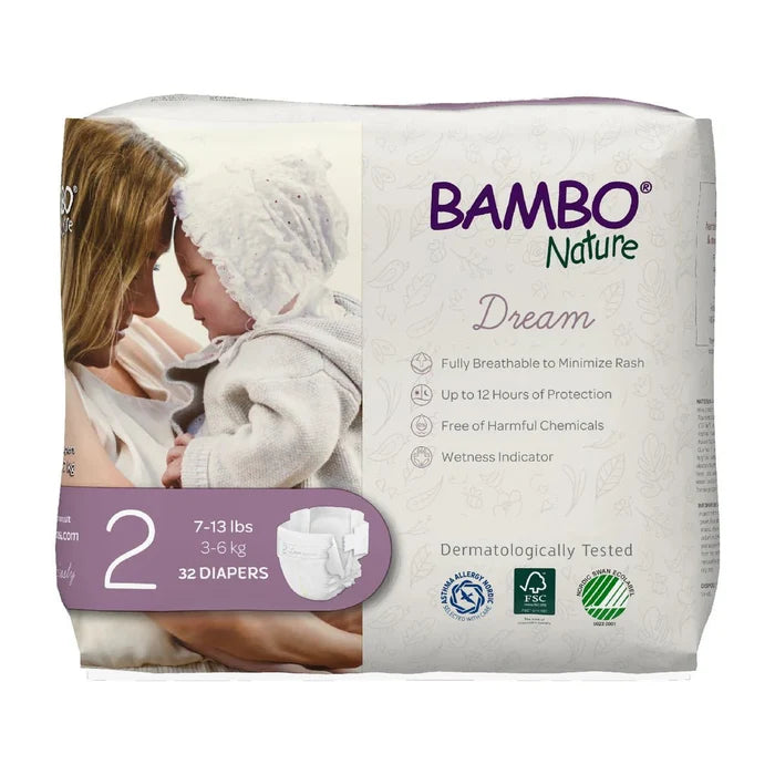Bambo Nature Dream Diapers (Sizes 0–6) - Formuland