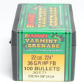 Barnes .224 Diameter 36 Grain Hollow Point Flat Base Varmint Grenade Bullets