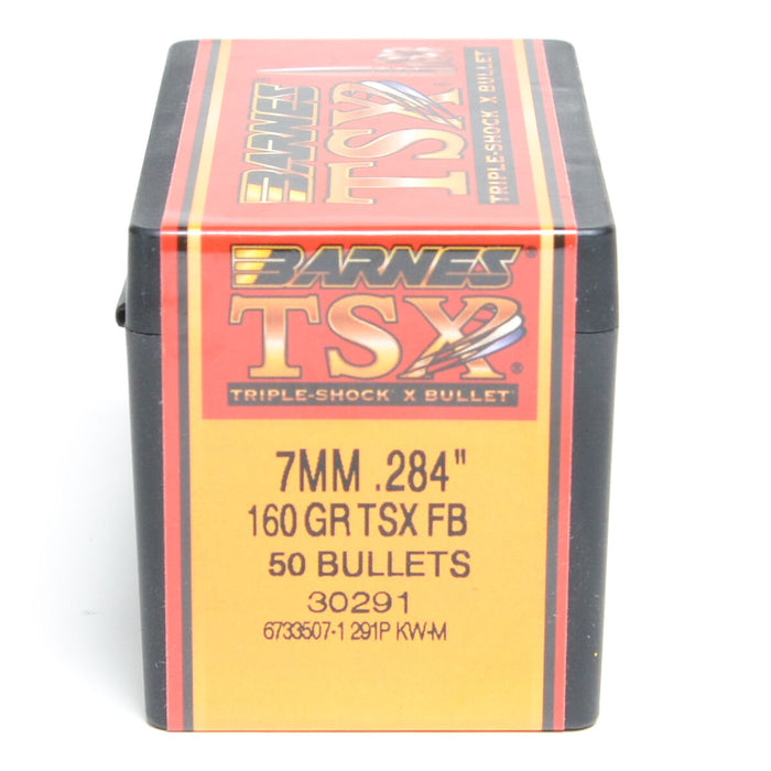 Barnes .284 Diameter 160 Grain Solid Hollow Point TSX 50 Count Bullets