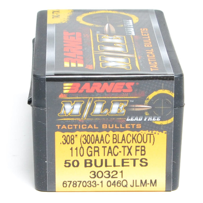 Barnes .308 Diameter 110 Grain Polymer Tip TAC-TX 50 Count Bullets