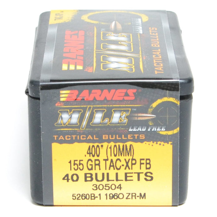 Barnes .400 Diameter 155 Grain Jacketed Hollow Point TAC-XP 40 Count Bullets