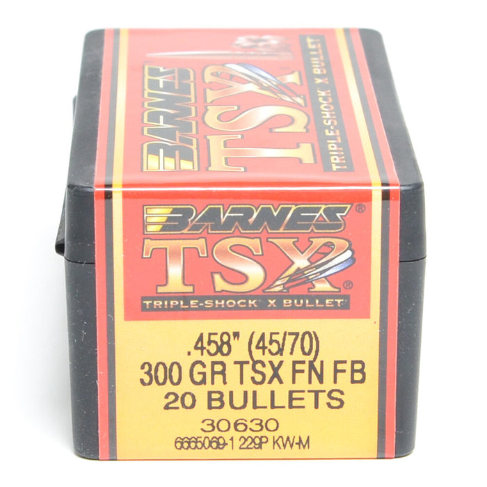 Barnes .458 Diameter 300 Grain Solid Hollow Point TSX 20 Count Bullets (45-70 Government)