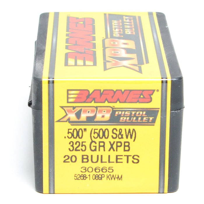 Barnes .500 Diameter 325 Grain Jacketed Hollow Point XPB 20 Count Bullets