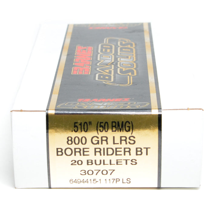 Barnes .510 Diameter 800 Grain Spitzer Boat Tail Banded Solid Bore Rider 20 Count Bullets
