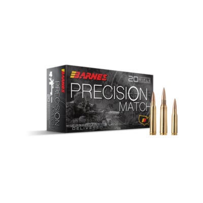 Barnes Ammunition 5.56x45mm NATO 69 Grain Open Tip Match 20 Count