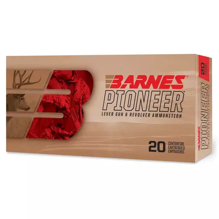 Barnes Pioneer Ammunition 45-70 Government 400 Grain Original Jacketed Flat Nose Box of 20