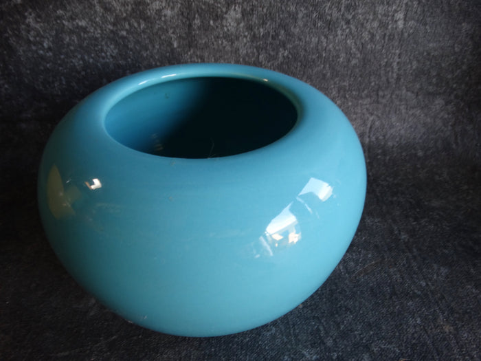 Bauer Fred Johnson Round Rose Bowl Turquoise Vase B3038