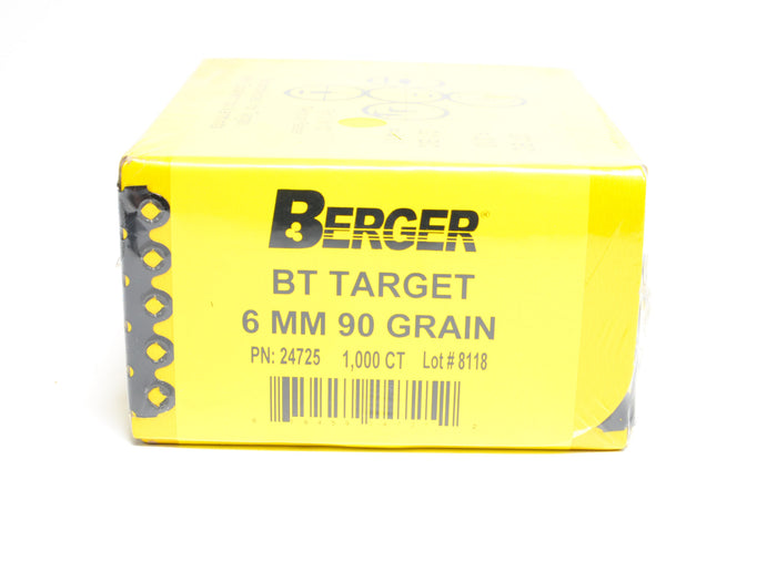 Berger .243 Diameter 90 Grain Boat Tail Hollow Point Target Bullets