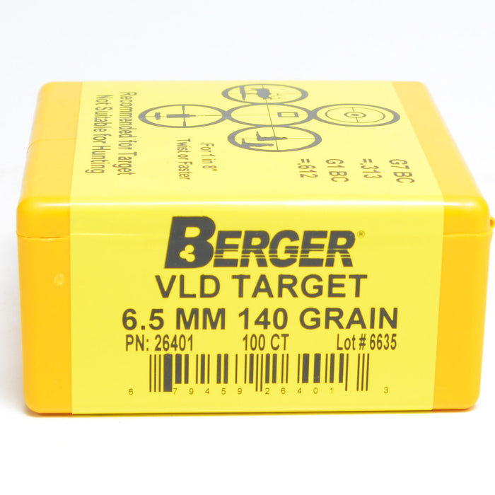Berger .264 Diameter 140 Grain Open Tip Match Target VLD Bullets