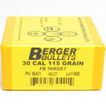 Berger .308 Diameter 115 Grain Hollow Point Flat Base Target Bullets