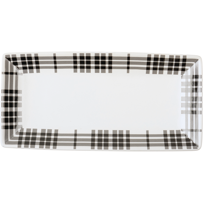 Black Plaid Platter