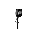 Black Surgical Steel Cross Huggie Surgical Steel / Black Huggie