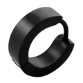 Black Surgical Steel Huggie Surgical Steel / Black Huggie