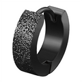 Black Surgical Steel Sparkly Huggie Surgical Steel / Black Huggie