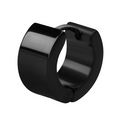 Black Surgical Steel Wide Huggie Surgical Steel / Black Huggie