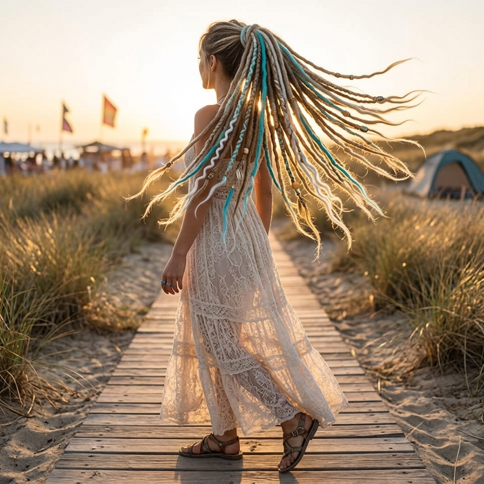 Bohëmia – Hand Adorned Boho Dreadlock Ponytail
