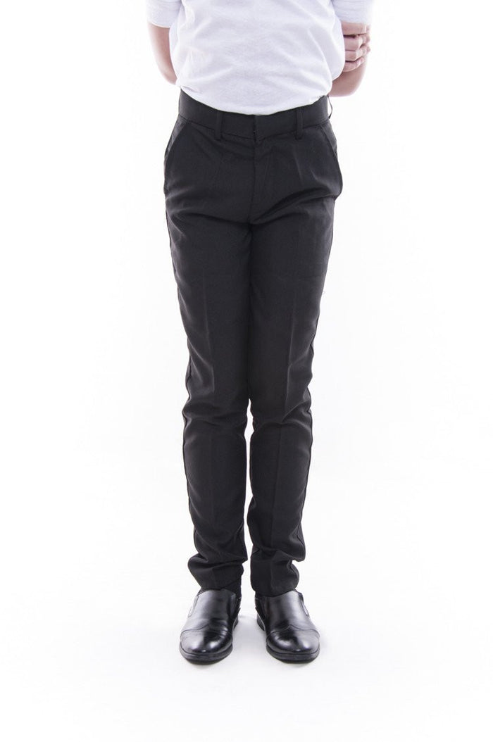 BARONG WAREHOUSE - BP01 - PRE-ORDER - Boy's Skinny Fit Formal Slacks Black
