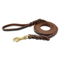 Braided Real Leather Dog Leash