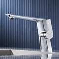 Brass Basin Faucet Single Handle Hole Black Chrome Bathroom Cold Hot Water Mixer