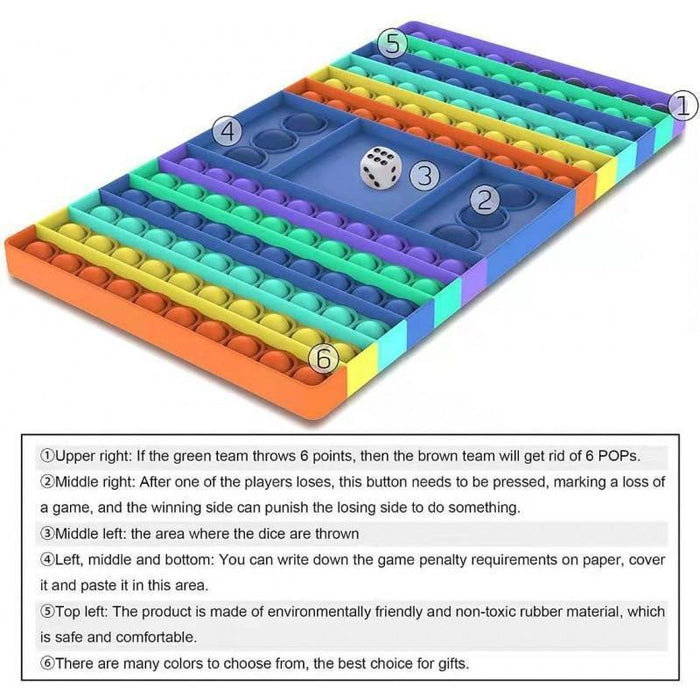 Bubble Popper Game Boards with Dice