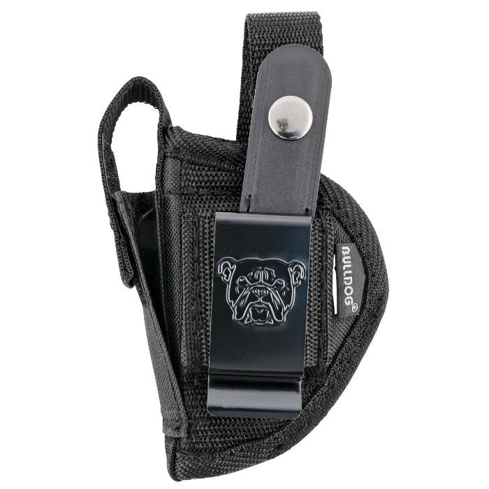 Bulldog Cases Belt Clip Holster Right Hand Most Compact Semi Autos with 2 1/2" - 3 3/4" Barrel Nylon Black