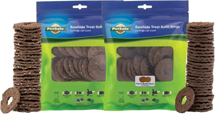 Busy Buddy Treat Ring Variety Pack - Engaging Treat-Holding Toy Refill - Easy-Open Resealable Bags Happy Tails Pet Shop Store