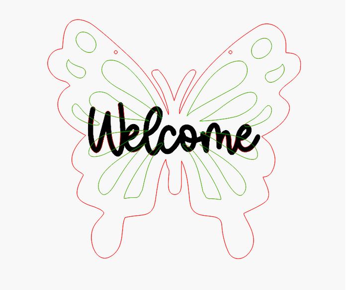 Butterfly Layered Welcome