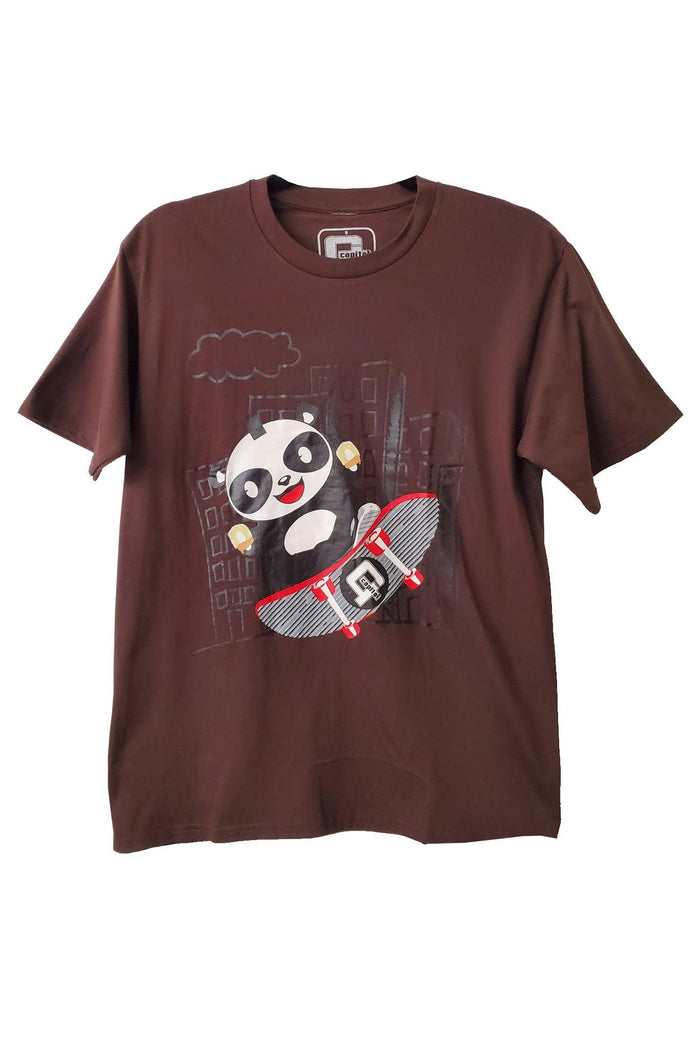BARONG WAREHOUSE - Capital G - Panda Skate Brown Tee