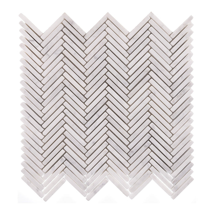Carrara Herringbone Tile TileStyle
