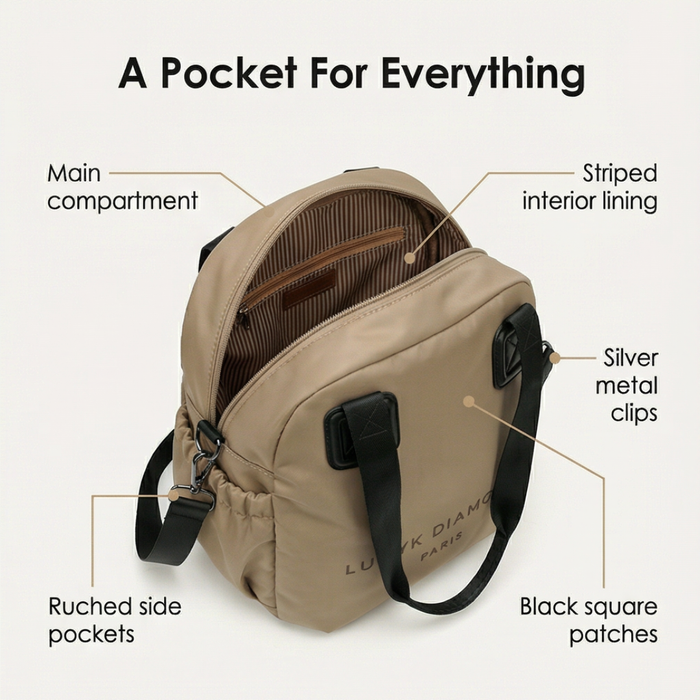 Carryvé 3 in 1 Convertible Nylon Backpack
