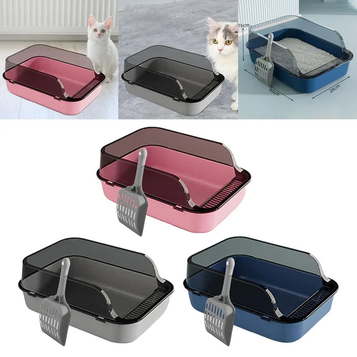 Cat Litter Box Kitten Potty Toilet for Small Medium Large Cats Small Animals Happy Tails Pet Shop Store