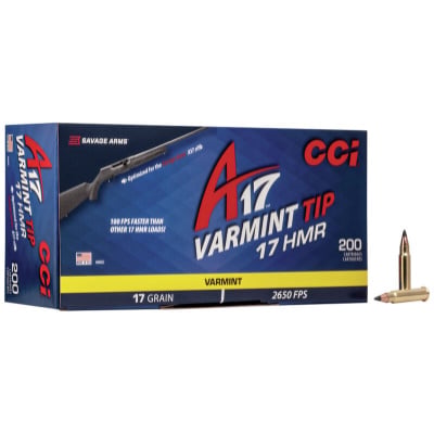 CCI Ammunition 17 HMR 17 Grain Polymer Tipped 200 Count