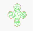 Chinoiserie Cross